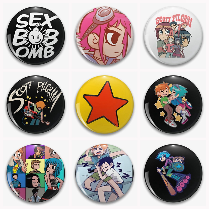 Pin Button Badge - 31Style Anime Scott Pilgrim Wallace Ramona