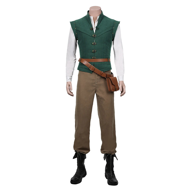 Flynn Rider Cosplay Costume Gr - Anime Merchandise Men review and price