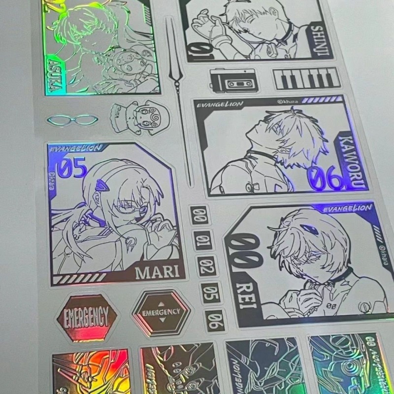 EVA Laser Sticker Shinji Rei A - Evangelion Anime Merchandise review and price