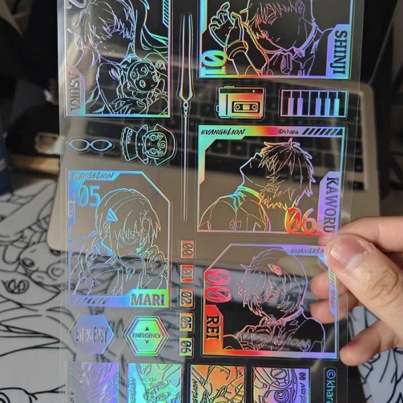 EVA Laser Sticker Shinji Rei A - Evangelion Anime Merchandise review and price